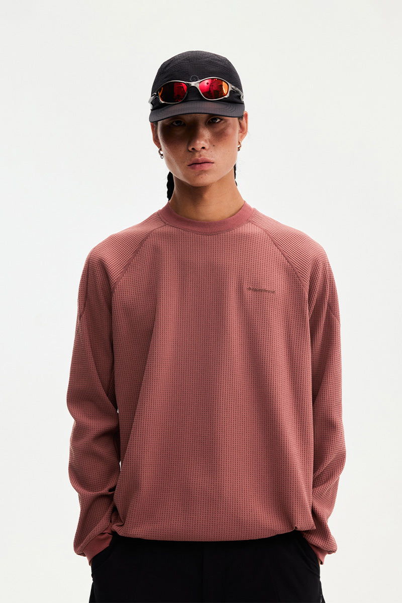Quick-Dry Waffle Long-Sleeve T-Shirt — Men's