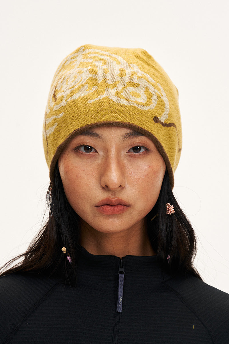 KOSU Wool-Blend Jacquard Knit Beanie