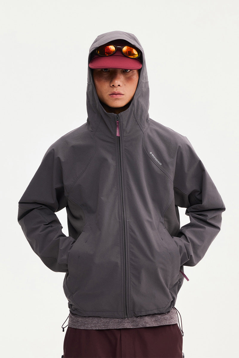 Water-Repellent Hooded Softshell Jacket — Men's