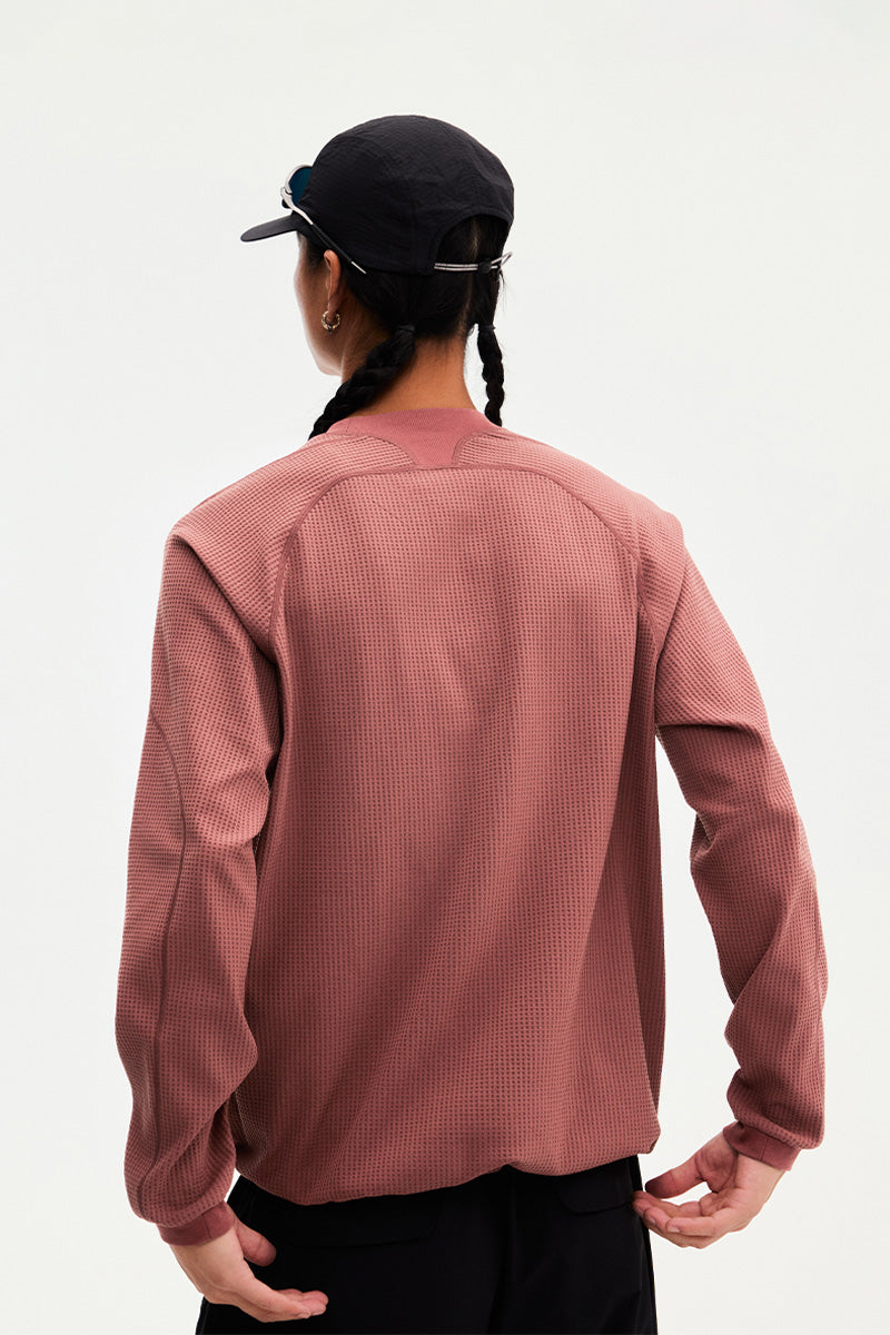 Quick-Dry Waffle Long-Sleeve T-Shirt — Men's