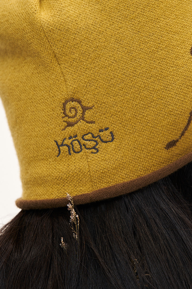 KOSU Wool-Blend Jacquard Knit Beanie