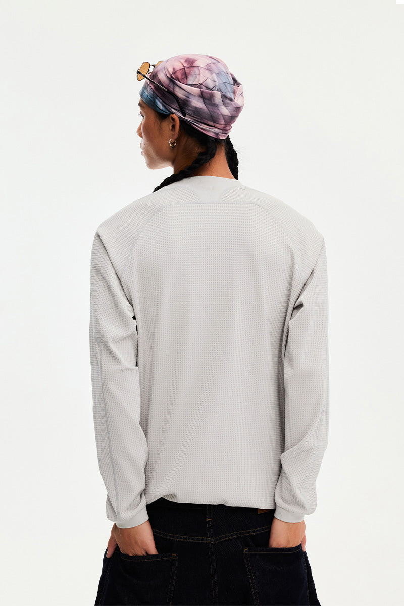 Quick-Dry Waffle Long-Sleeve T-Shirt — Men's