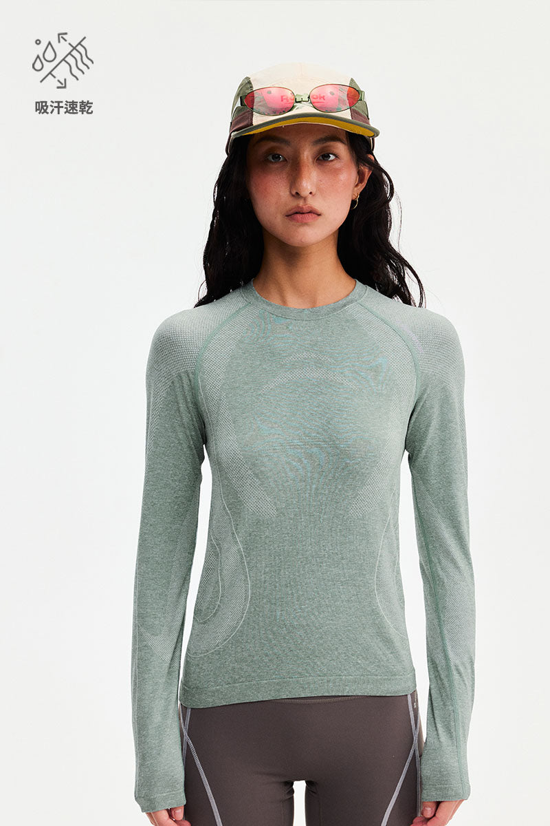 Monterest レディース シームレスロングスリーブTシャツ product image
