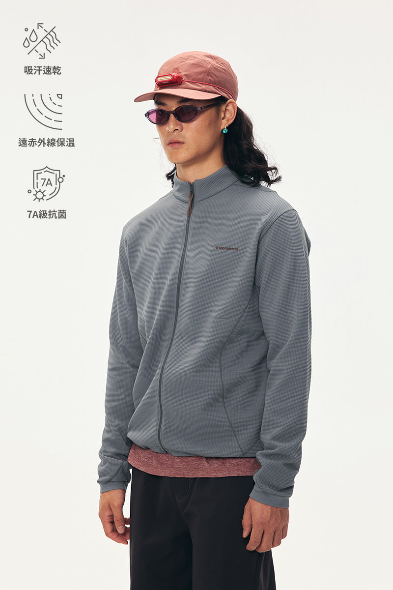 Monterest スタンドカラーワッフルミッドレイヤー メンズ product image
