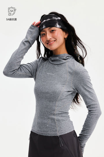 Wool Hooded Long-Sleeve T-Shirt — Women's