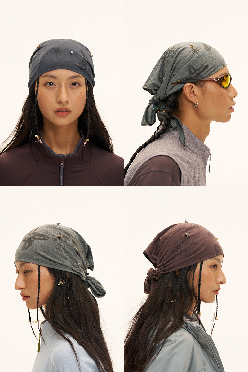 Monterest メリノウール混 プリントバンダナ product image