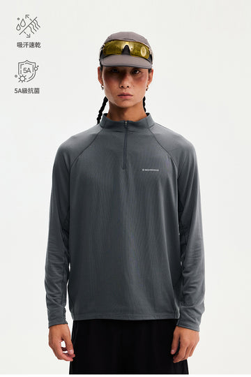 Men's Quick-Dry Half-Zip Long Sleeve T-Shirt
