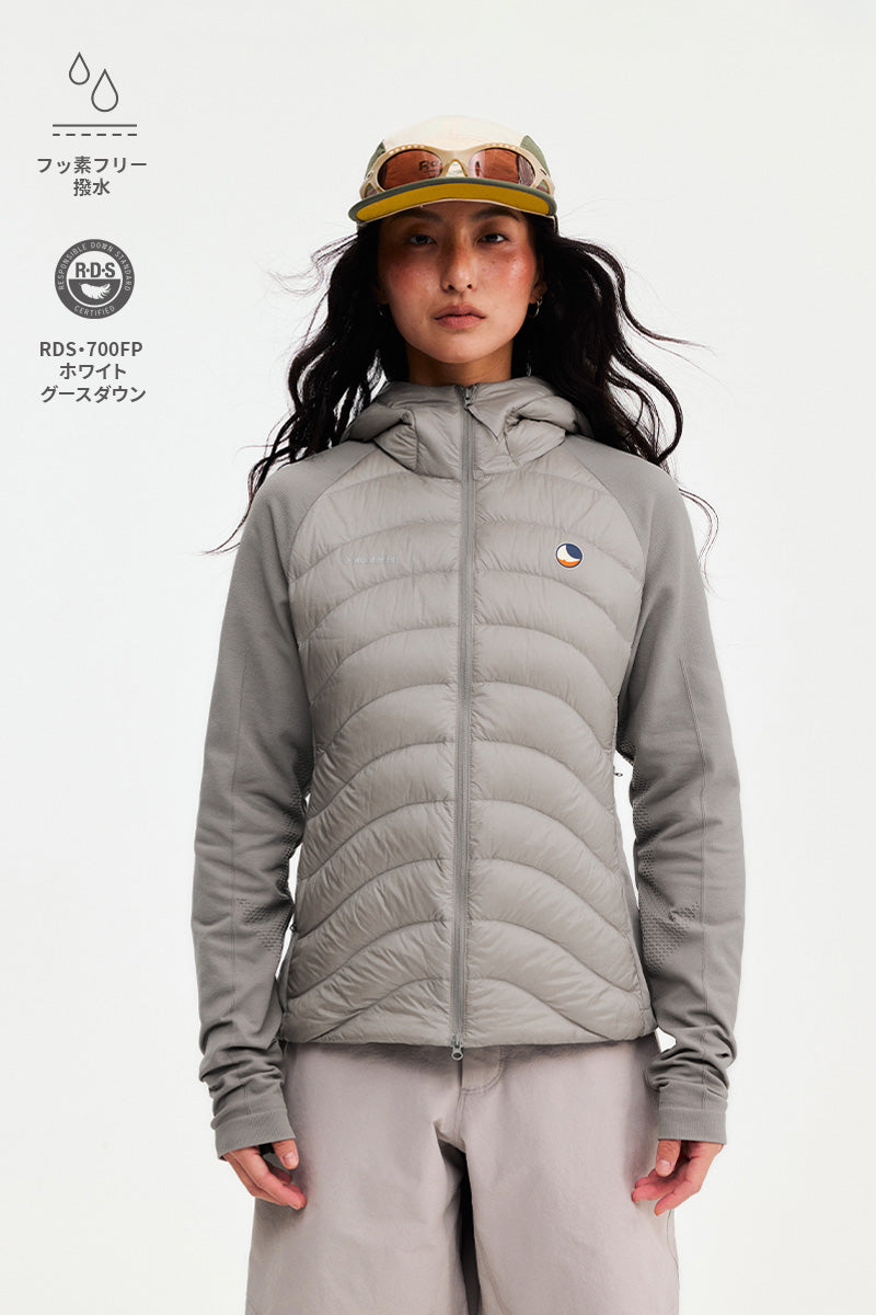 TTTM Water-Repellent Knit-Panel Down Jacket — Women's