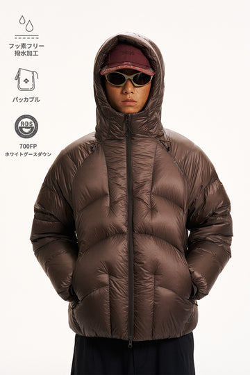 700FP Water-Repellent Hooded Down Jacket