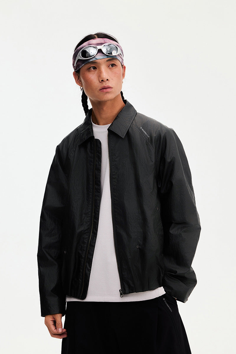 Collared Balloon-Hem Jacket — Men's
