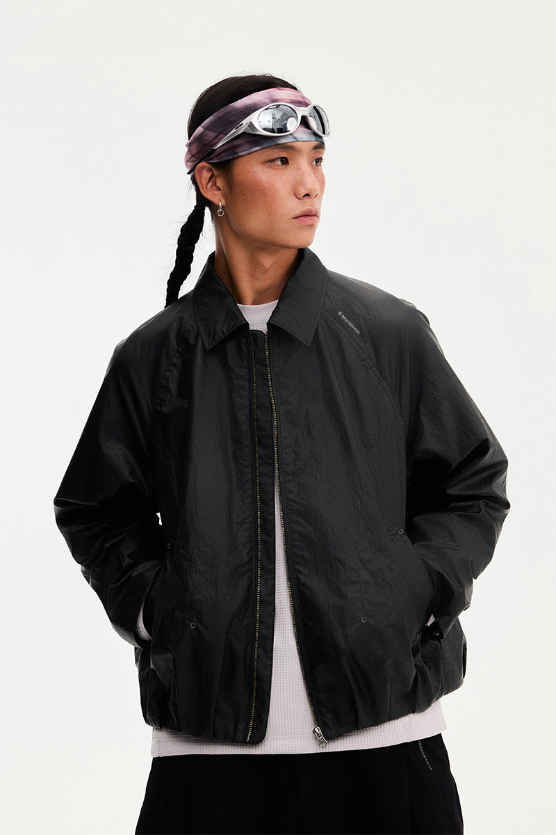Collared Balloon-Hem Jacket — Men's
