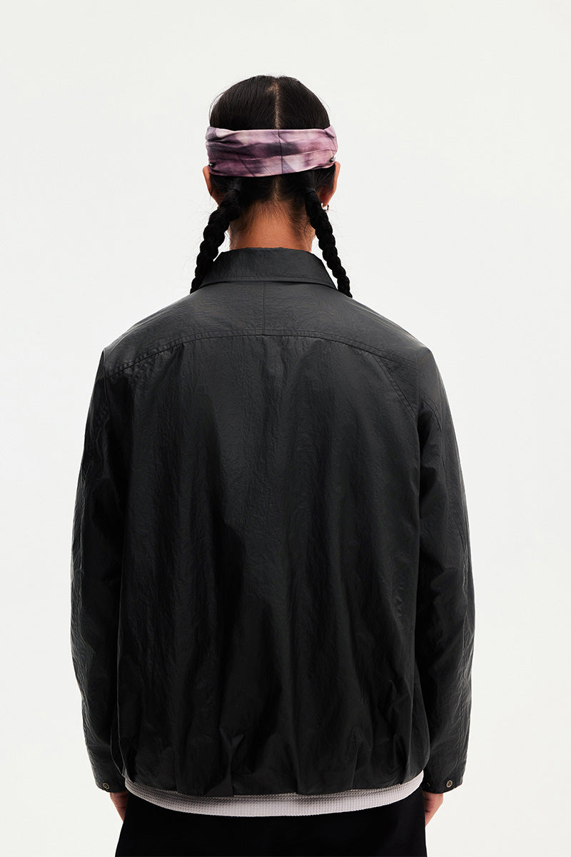 Collared Balloon-Hem Jacket — Men's