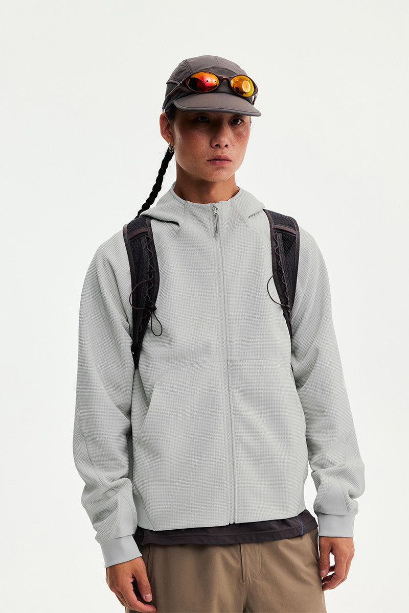 Monterest 速乾ワッフルコクーンジップパーカー メンズ product image