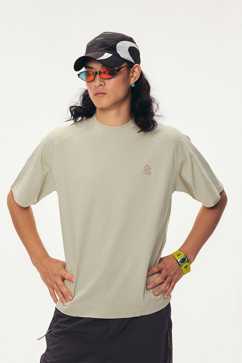 Quick-Dry Waffle Short-Sleeve T-Shirt