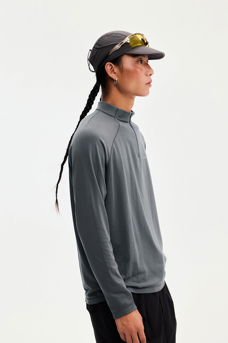 Men's Quick-Dry Half-Zip Long Sleeve T-Shirt
