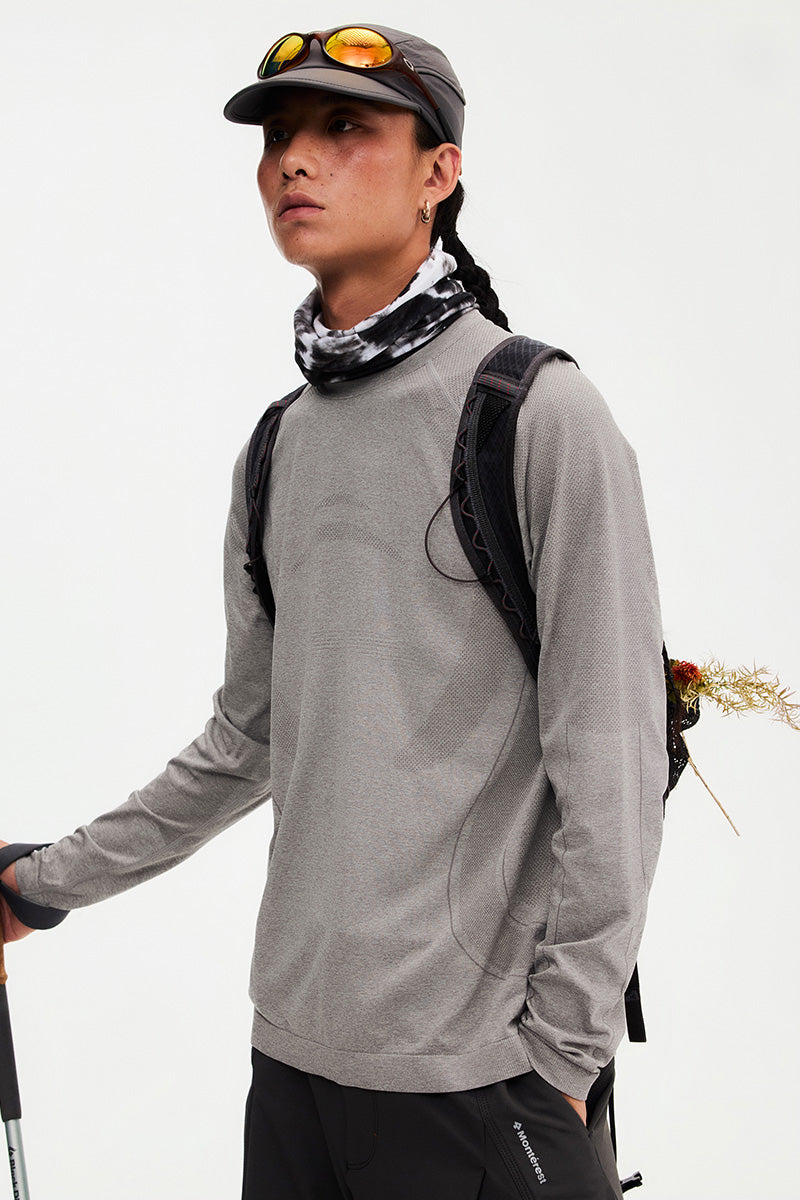 Monterest メンズ シームレスロングスリーブTシャツ product image