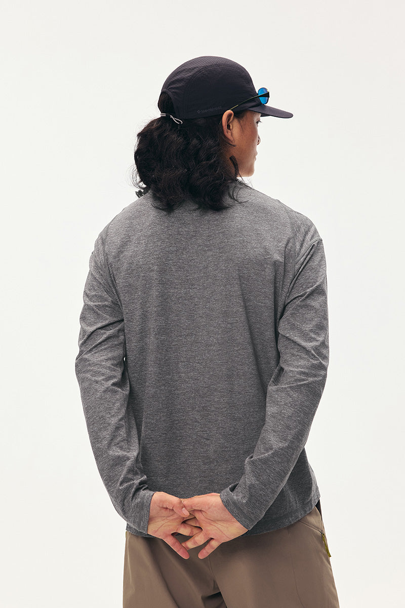 「岩叙」トーテムグラフィック ロングスリーブTシャツ メンズ