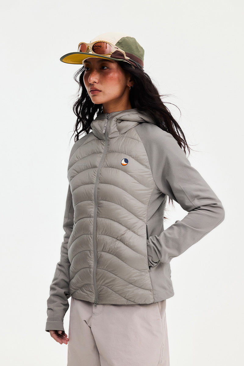 TTTM Water-Repellent Knit-Panel Down Jacket — Women's