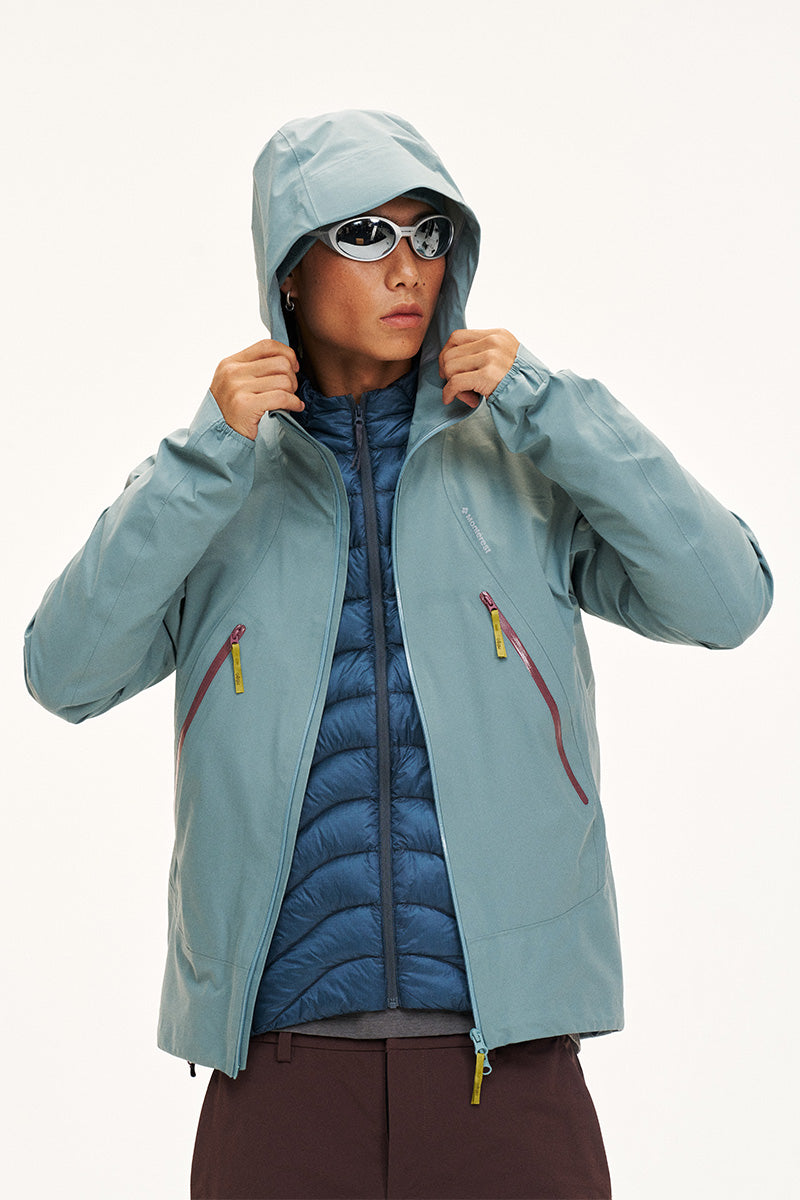 Waterproof 3-Way Shell Jacket with Down Liner