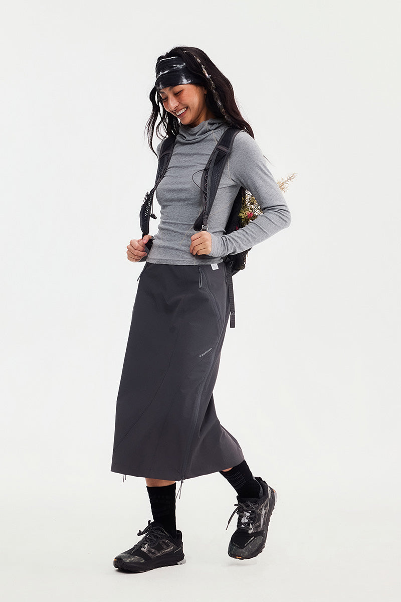 Wool Hooded Long-Sleeve T-Shirt — Women's