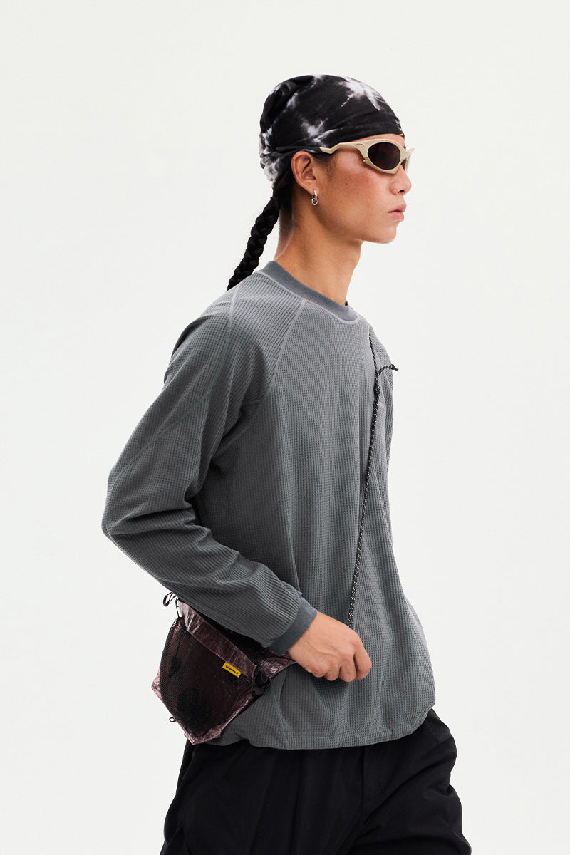 Quick-Dry Waffle Long-Sleeve T-Shirt — Men's