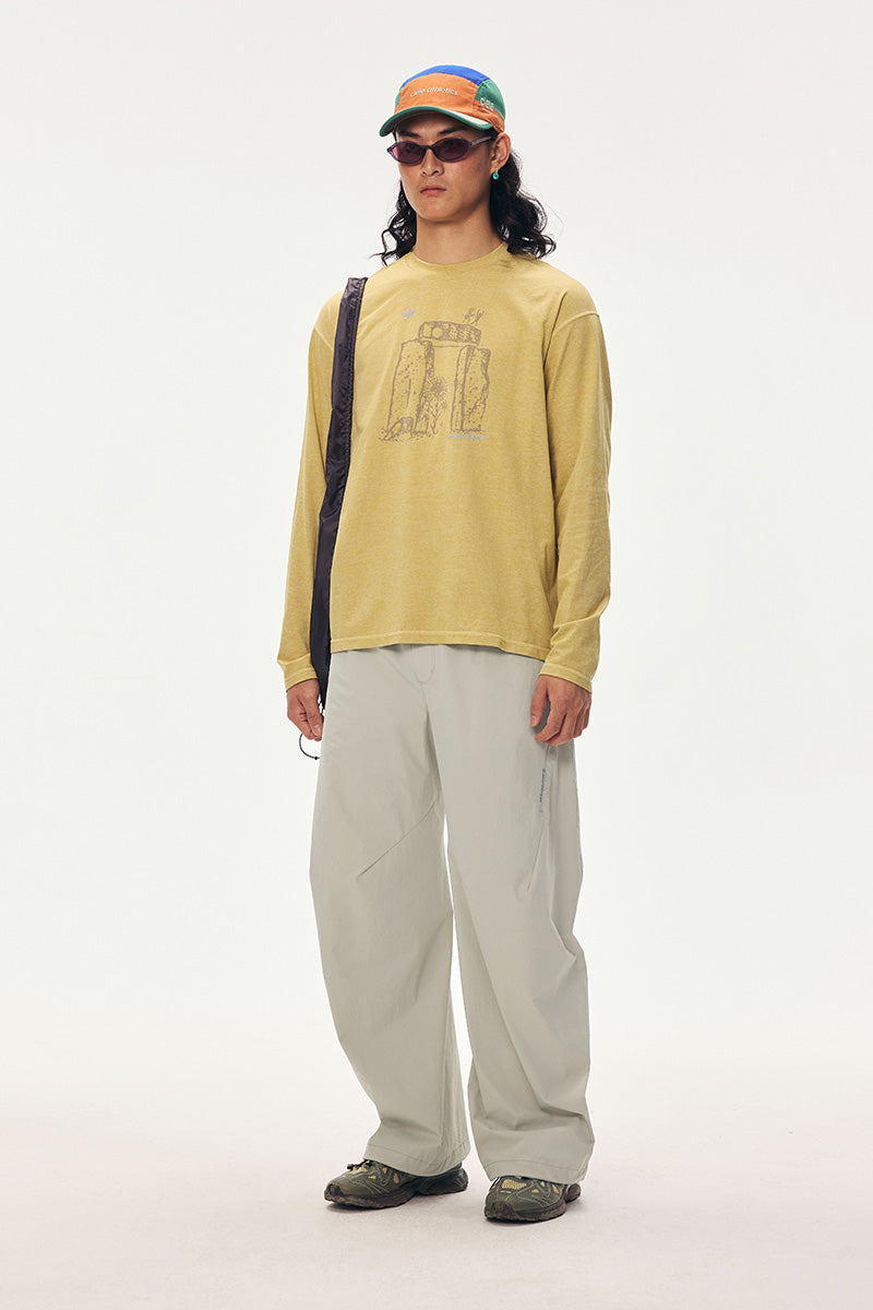 Curved Seam Barrel Pants