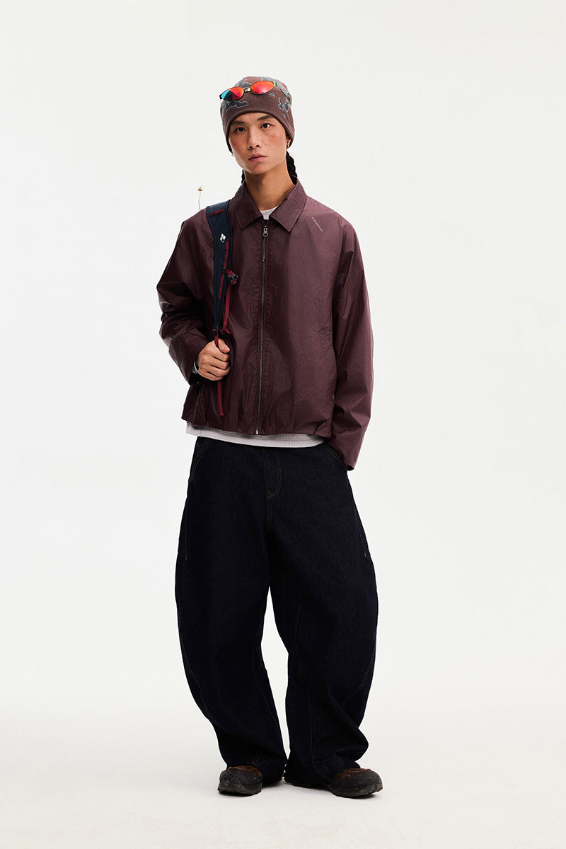 Collared Balloon-Hem Jacket — Men's