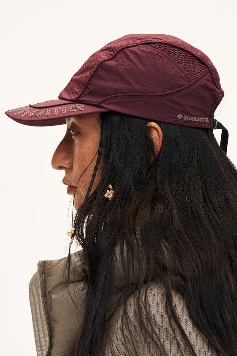 Water-repellent embroidered mesh cap