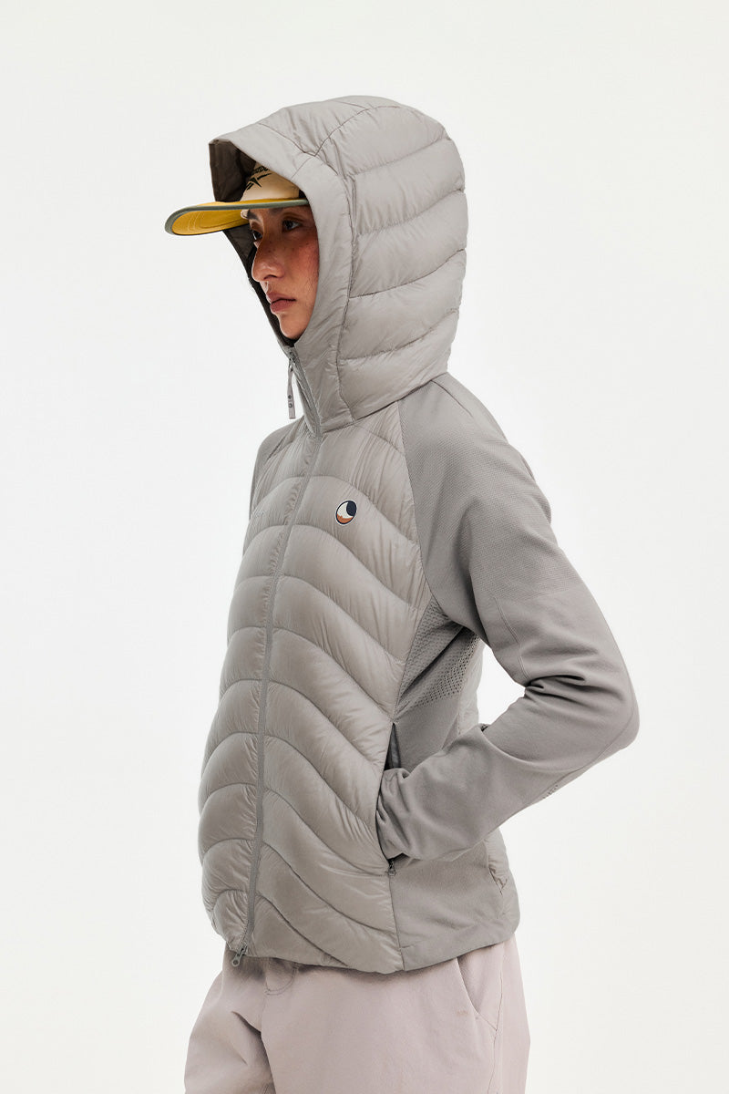 TTTM Water-Repellent Knit-Panel Down Jacket — Women's