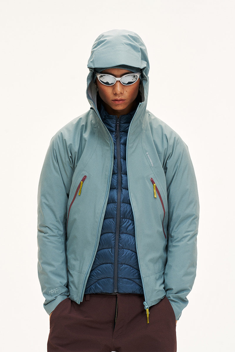 Waterproof 3-Way Shell Jacket with Down Liner