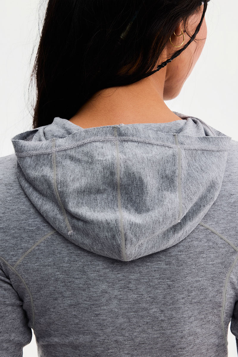 Wool Hooded Long-Sleeve T-Shirt — Women's