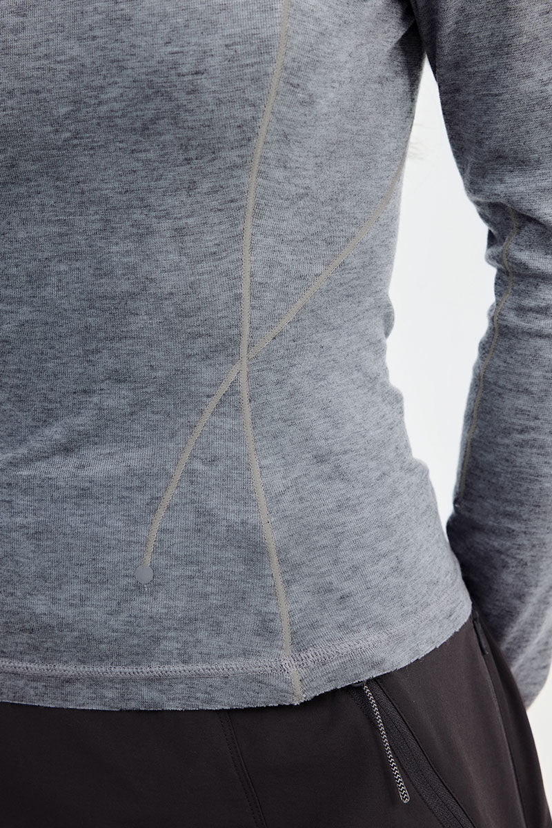 Wool Hooded Long-Sleeve T-Shirt — Women's