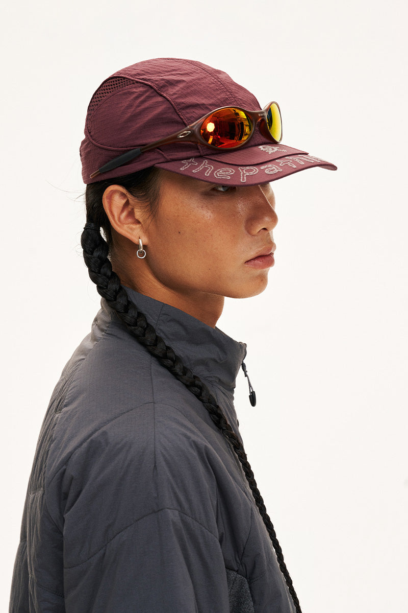 Water-repellent embroidered mesh cap