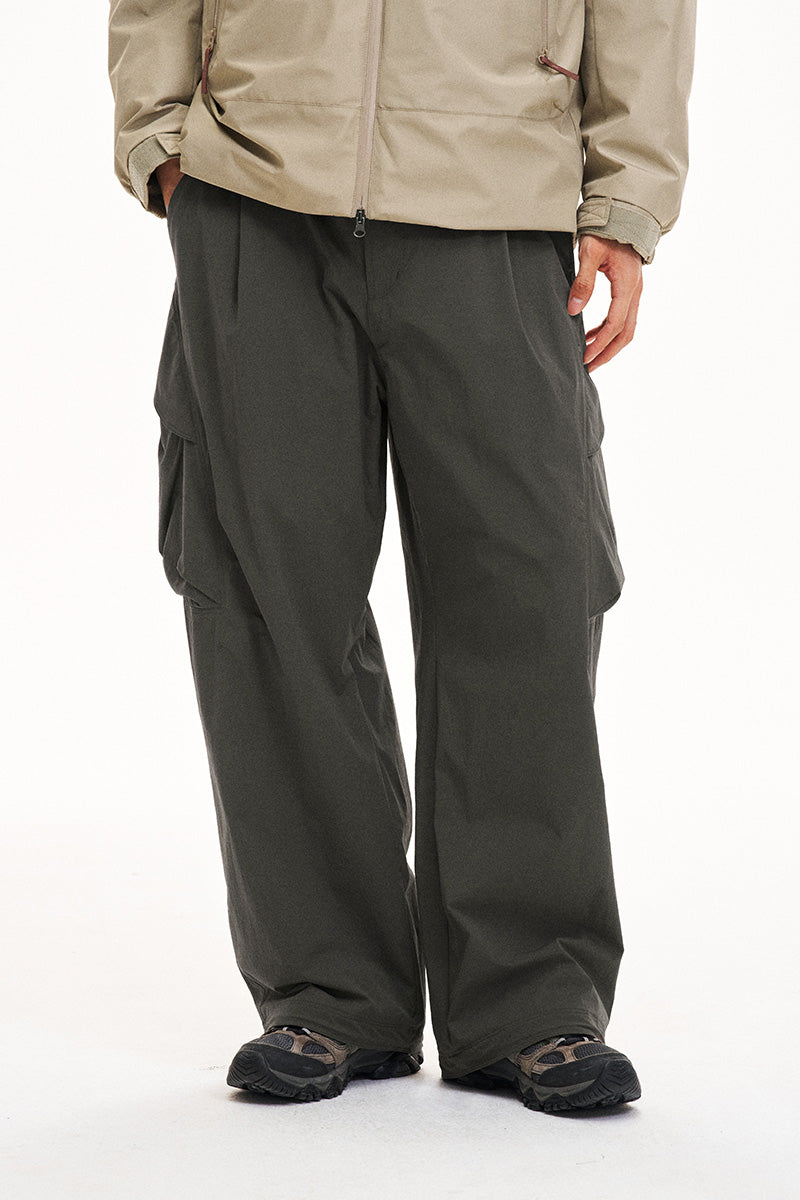 Water-Repellent Brushed-Lining Work Pants