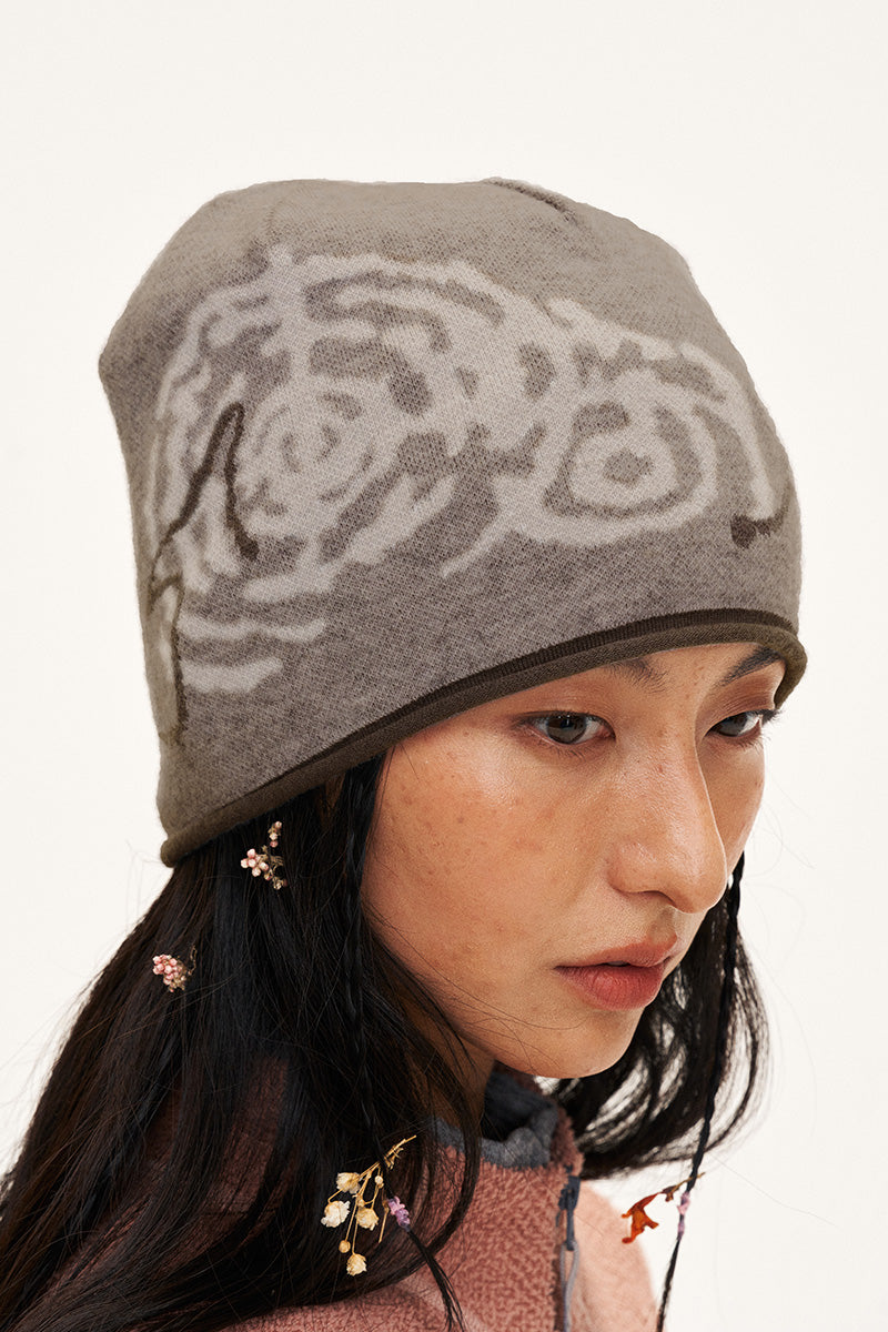 KOSU Wool-Blend Jacquard Knit Beanie