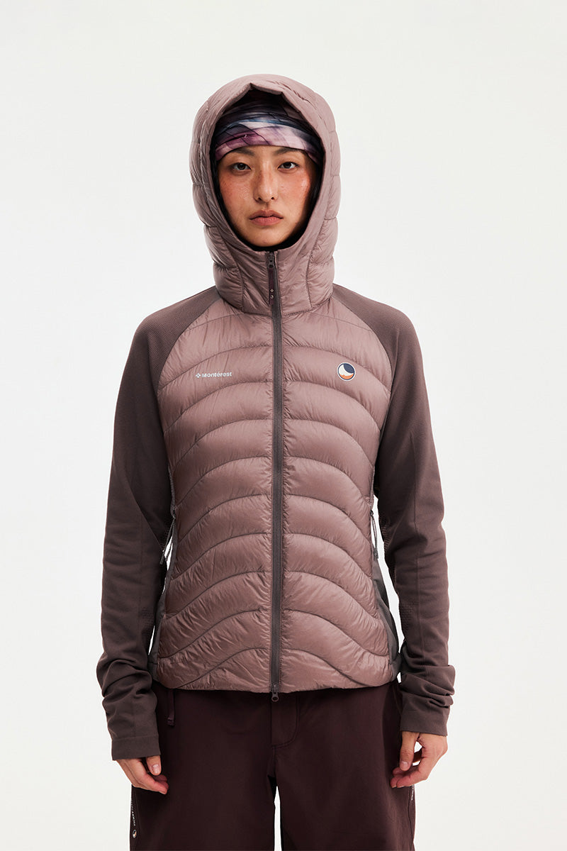 TTTM Water-Repellent Knit-Panel Down Jacket — Women's