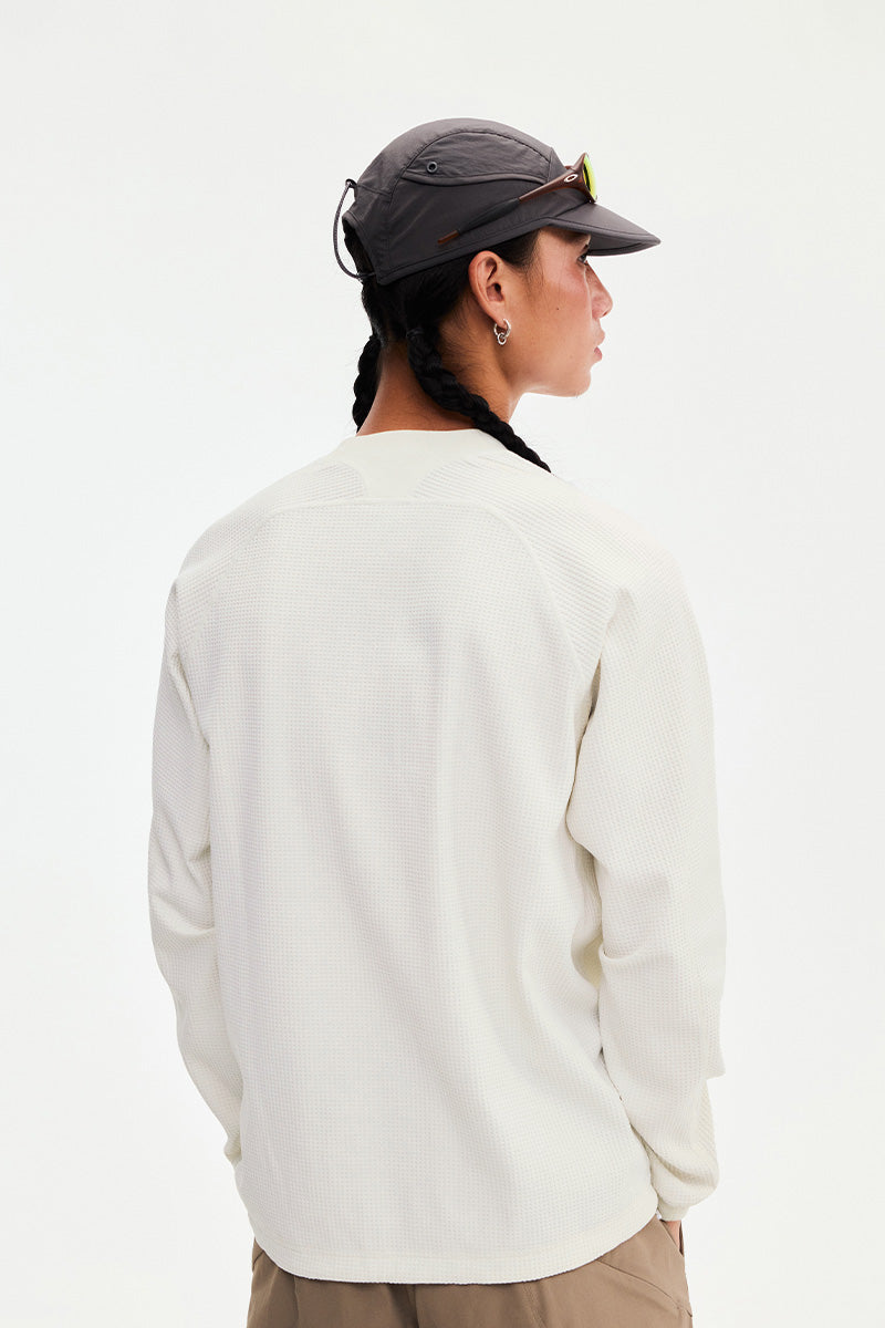 Quick-Dry Waffle Long-Sleeve T-Shirt — Men's