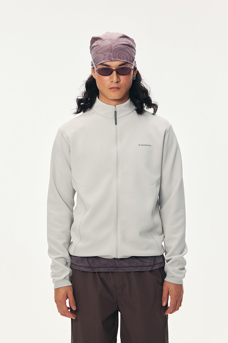 Stand-Collar Waffle Midlayer — Men's