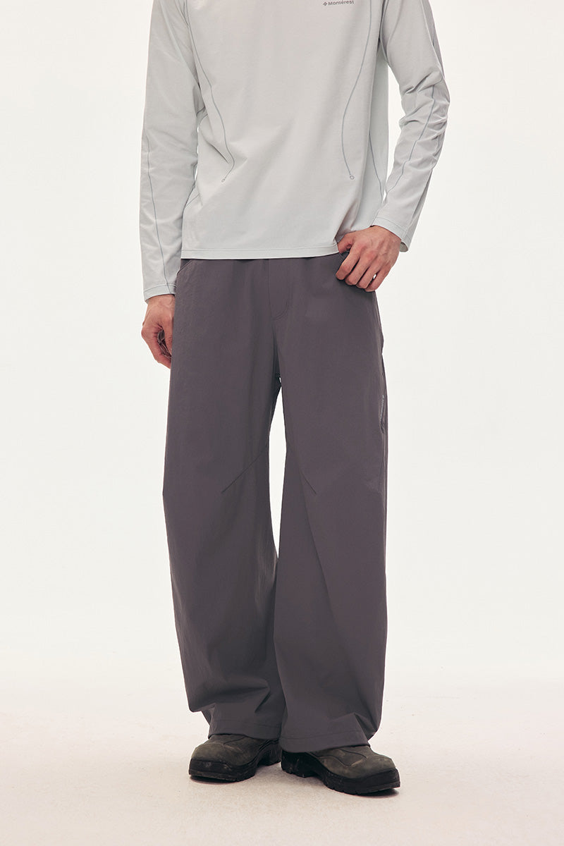Curved Seam Barrel Pants