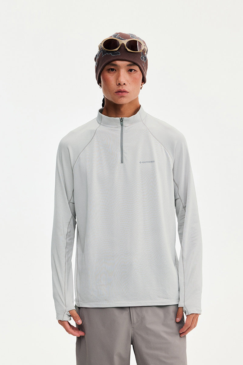 Men's Quick-Dry Half-Zip Long Sleeve T-Shirt
