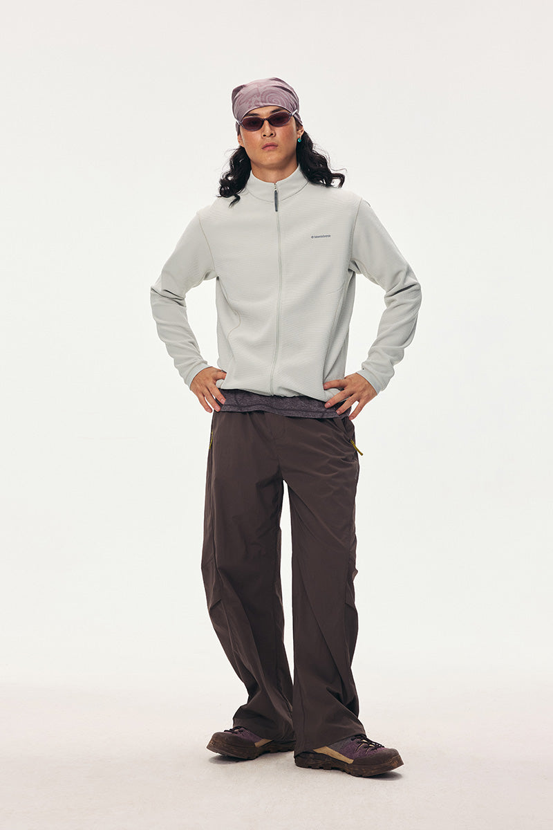 Stand-Collar Waffle Midlayer — Men's