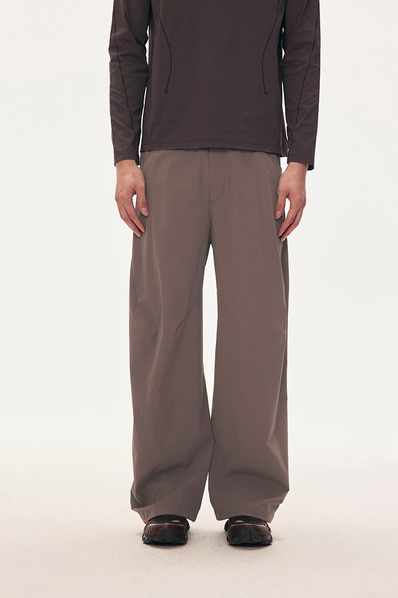 Curved Seam Barrel Pants