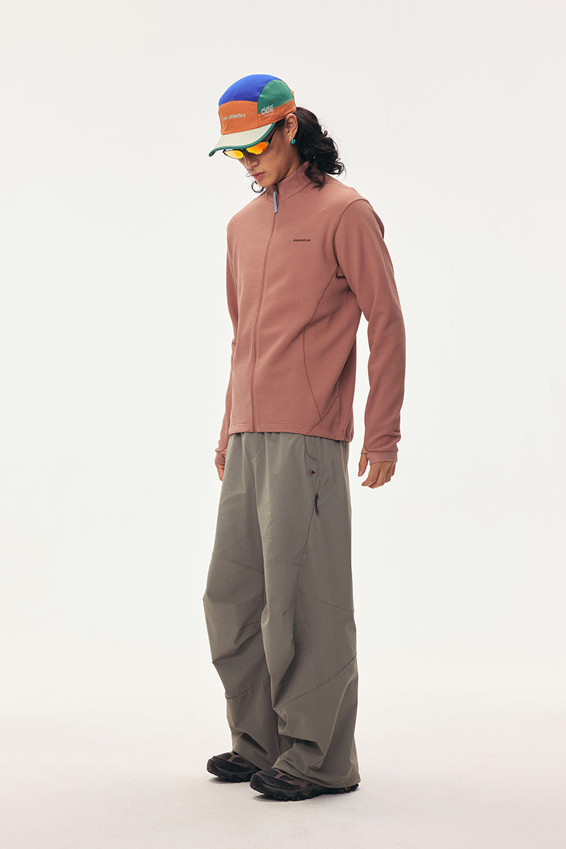 Stand-Collar Waffle Midlayer — Men's