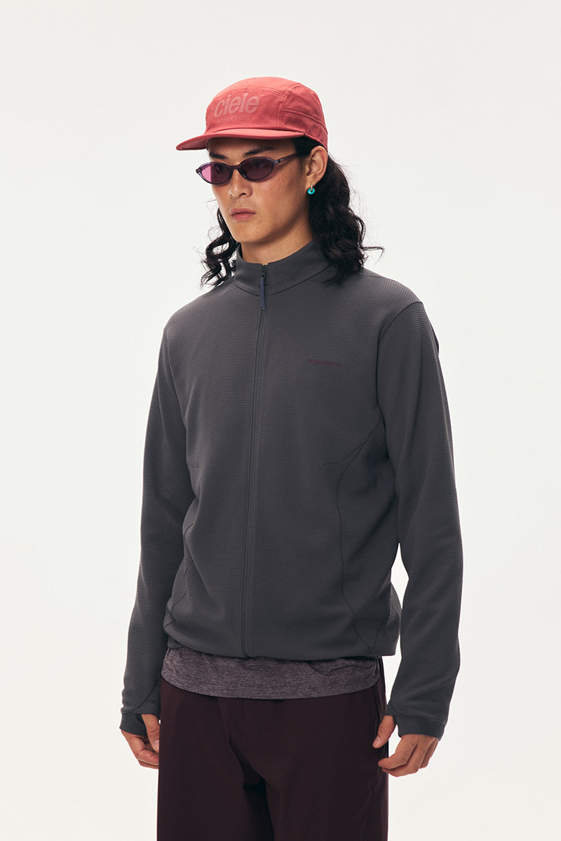 Stand-Collar Waffle Midlayer — Men's