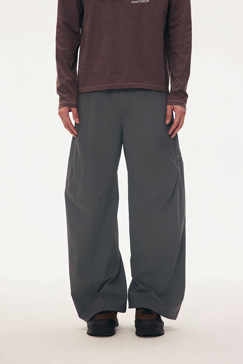 Curved Seam Barrel Pants
