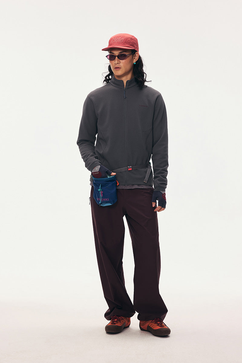 Stand-Collar Waffle Midlayer — Men's